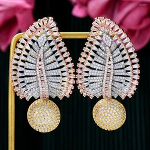 Kolczyki Dangle Soramoore Fashion Street Style Drop for Women Party Cubic Zircon Dubai Bridal Earring Boucle D'Oreille 2023