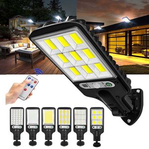 Novelty Lighting Outdoor Solar Lamp Solar Street Lights With 3 Light Mode Waterproof Motion Sensor Security Lighting for Garden Patio Path Yard P230403