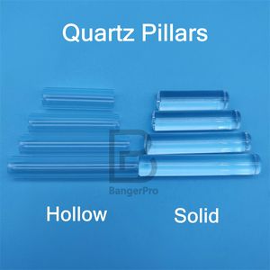 Clear Quartz Pillar Banger Insert Solid Hollow 6mmod 20mm 25mm 30mm 35mm Längd för kontroll Tower Blender Terp Slurper Quartz Banger Nails