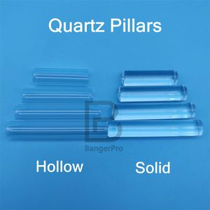 Clear Quartz Pillar Banger Katı içi boş 6mmod 20mm 25mm 30mm 35mm uzunluk Kontrol kulesi blender terp bulamaç kuvars banger çivileri