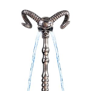 Giocattoli per adulti 140mm Design speciale testa di teschio cavo acqua che scorre metallo spina del pene bastone catetere dilatatori del suono uretrale giocattoli del sesso maschile 230404