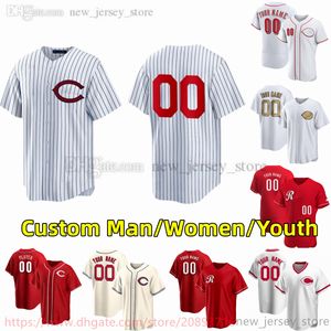 Custom S-6XL Movie College Baseball Wears Jersey Stitched 4 ShogoAkiyama 5 JohnnyBench 14 PeteRose 30 KenGriffey Jr. Hong Away Jerseys