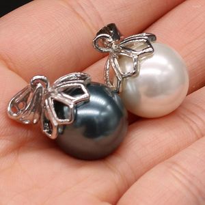 Collane con ciondolo conchiglia perla a forma di sfera rotonda in pizzo 16x16mm per gioielli che fanno forniture accessori adatti regalo