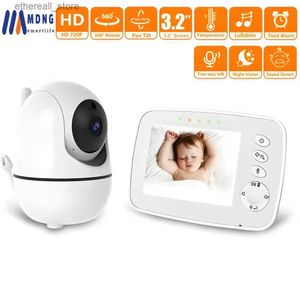 Baby Monitors 3.2 Inch Wireless Digital Baby Monitor with Camera Home Surveillance Cameras Night Vision Temperature Sensor Nanny Panel Babies Q231104