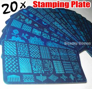 Ny 20st XL Full Nail Stamping Stamp Plate Full Design Image Disc Stencil Transfer Polish Print Mall QXE01202128674