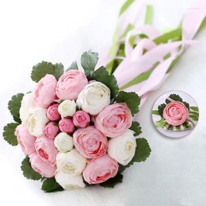 Hochzeitsblumen, handgefertigte Brautsträuße, 20 Rosen-Accessoires für Damen