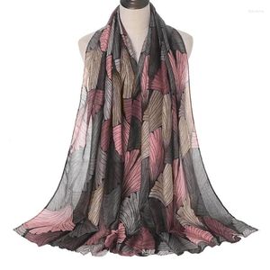 Lenços Tudung Hijab Lenço Floral Moda Muçulmana Lenço Voile