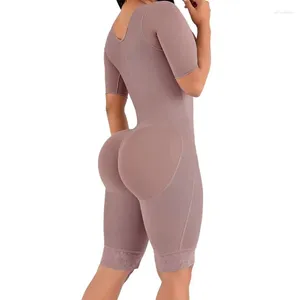 Women's Shapers One-Piece Compression Girdle With Brooch Sleeves