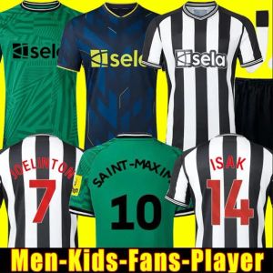 Bruno G. Koszulki piłkarskie 2023 2024 Wilson Saint Newcastles Maximin Isak United Nufc Football Shirt Home Away Away Fan Wersja dla dzieci Zestaw dla dzieci