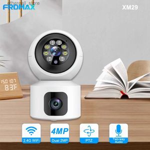 Baby Monitors 4MP Baby Monitor Dual Lens Mother Kids IP Camera Security Protection Indoor Wifi Surveillance Cam Two-way Audio Baby Items ICsee Q231104