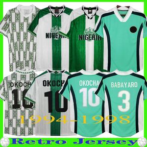 1994 1996 1998 RETRO Nigeria OKOCHA MAGLIE CALCIO Maglia da calcio nigeriana AMOKACHI KANU BABAYARO FINIDI classica