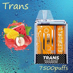 Kit tascabile TRANS a tre fori puffbar supbar 12K pro max 0% 2% 5% world big smok bar vap tysion 6000 9000 10000 12000 15000 pod preriempito e-liquid uwell joy Vapore fumante vuoto