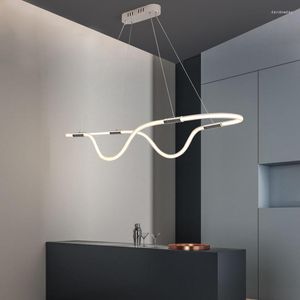 Avizeler Krom Kaplama Modern LED Avize Aydınlatma Oturma Odası Çalışması Akrilik Glow Kolye Kapalı Armatürü