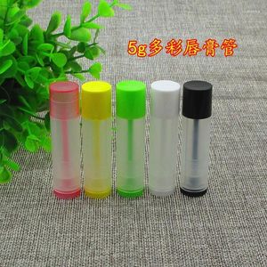 Storage Bottles Freee 10pcs/lot 15 Designs Candy Colors Lip Tubes Containers Transparent Empty Plastic Lipstick Case