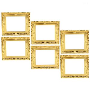 Frames Dollhouse Frame Small Picture Tiny Plastic For Crafts Mini Decor Po Model Delicate Miniature