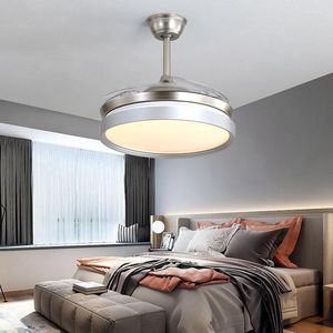 Deckenventilatoren Moderne minimalistische Luxus-Fan-Lampe Schlafzimmer Wohnzimmer mit LED-Licht Ventilador De Techo Decor BC50DD