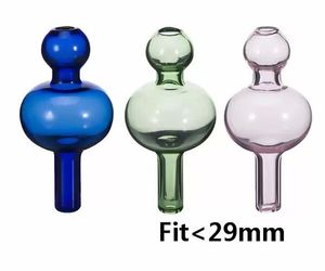 Colored Glass Bubble Carb Cap Ball Dome smoke Quartz Thermal Banger Nails Dab Rig Colorful Universal Green Purple Pink Blue Clear