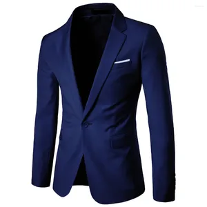 Erkekler Suits Blazer Suit Ceket İnce Fit Adam Boş Zaman Düz Renk Fonu Gençlik Küçük Tek Kağıt Gevşek Kat Trendi