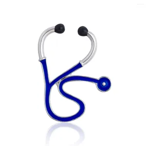 Brooches 20pcs Stethoscope Lapel Pins Doctors Blue Enamel Pin Nursing Graduation Assistant Gifts Bulk