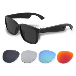 Topp OEM Wireless Audio Bluetooth Smart Solglasögon Hörlurar med öppen öronsteknik gör händerna gratis Bluetooth Glasses svarsamtal