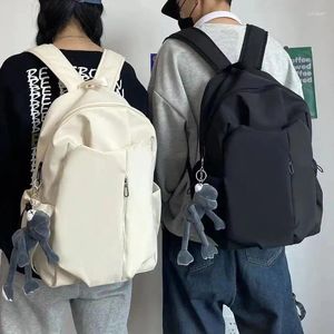 Рюкзак повседневный для мужчин и женщин, однотонные сумки для ноутбука, простая школьная сумка, дорожные рюкзаки для ноутбуков, школьная сумка для студентов колледжа