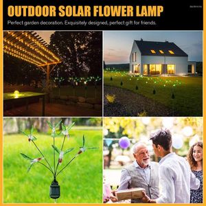 Beautiful Lawn Lamp Solar Powered LED Hummingbird Light 2 Lighting Modes Decorative Waterproof For Outdoor Garden Yard