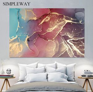 Contemporary Golden Marble Abstract Painting Modern Geometric Artwork Canvas Poster Print Wall Art Picture Living Room Decor4065522