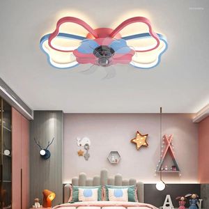 Chandeliers LED Nordic Bedroom Decor For Room Ceiling Fan Lighting Lamp Restaurant Dining With Remote Control Pendant Lights