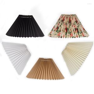 Table Lamps Japan Style Pleats Lampshade For E27 Creative Standing Desk Lamp Shade Bedroom White Flower Holders 25/28cm