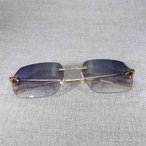 2023 óculos de grife vintage homens homens homens claros óculos sem aro lendo gafas para moldura masculina nova lente de design