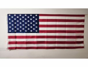 Wysokiej jakości flaga USA 3x5 stóp American Banner 90x150cm Festival Party Prezent 100d poliester wewnętrzny na zewnątrz i banery 8559564