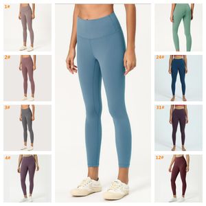 Costumi Pantaloni da yoga con mini tasche per donna Leggings a vita alta con tasche per leggings da allenamento