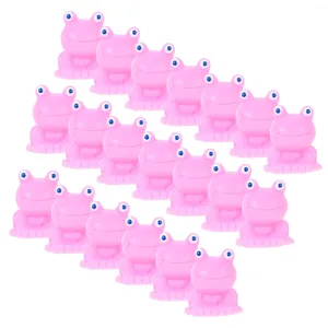 Decorações de jardim 20 pcs pequeno sapo ornamento plushies bonito mini animal estatueta estátua lovey micro paisagem decoração escultura de resina