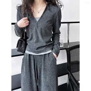 Women's Two Piece Pants Sports Casual Set Slim Hooded Sweatshirt Camisole Vest Elastic Waist Loose Wide-legged Trousers 3pcs Matching