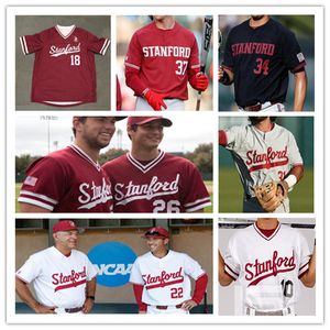 Ncaa College Stanford Cardinal Maglia da baseball Tommy Troy Braden Montgomery Owen Cobb Alberto Rios Malcolm Moore Eddie Park Drew Bowser Carter Graham Nick Dugan 4X