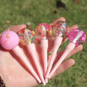 Lip Gloss Favoritos Cute Lollipoo LipGloss Kit Cruelty Free Vegan Kids Litter Girls Faça seu próprio conjunto de frutas naturais