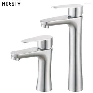 Bathroom Sink Faucets Stainless Steel Basin Faucet Single Handle Washbasin And Cold Mixer Water Tap Deck Mounted For Kitchen