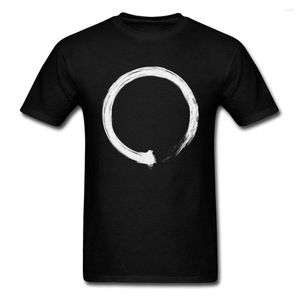 Men's T Shirts Zen Enso White T-shirt For Men Black Tshirt Minimalist Shirt High Quality Cotton Clothes Custom Chinese Style Tops & Tees XL