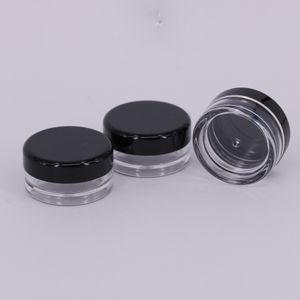 Plastikowe pudełka z produktem spożywczym 3G/5G okrągłe dolne kremowe opakowanie kosmetyczne pudełko Małe butelki próbki pojemnik woskowy DH8466