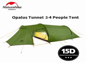 NatureHike Camping Tent Opalusトンネル24人4シーズンズテント超軽量防水15D20D210Tファブリック観光テント付きMAT H5083800