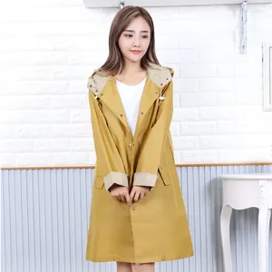 Raincoats Women's Stylish Waterproof Rain Poncho Raincoat Breathable Long Portable Water-Repellent Rainwear Jacket