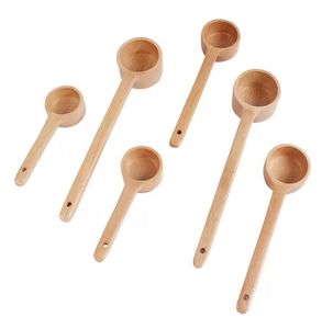 Wooden Coffee Bean Measuring Tools Spoon Long Handle Kitchen Spoons Home Powder Daily Life Supplies Home Kitchen Measuring Tools