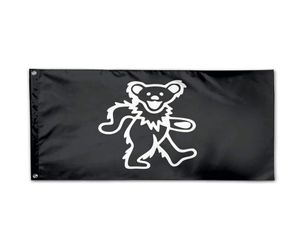 Minnettar Dead Bear bayrağı 3 x 5 ayak dekoratif 100d polyester kapalı açık asma dekorasyon bayrağı pirinç gromets 3425204
