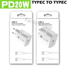 2in1 18W 20W snabb snabb laddning USB C PD Laddare Typ C Wall Charger Power Adapters EU US Plug Cable för Samsung Huawei HTC S1