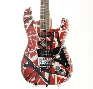 EV H Stripe Series Frankie Red Black White Relic E-Gitarre # 6520