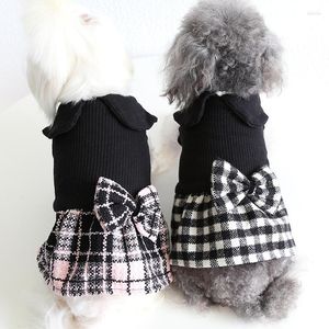 Abbigliamento per cani Colore nero Abbigliamento per cani Gonne Hund 2023 Autunno e inverno Cotone caldo imbottito Animali domestici