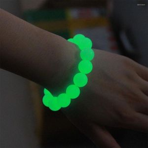 Strand Charm Man Bracelet Luminous Fluorescent Stone Green Night Light Jewelry Glow In The Dark For Women Christmas Gifts