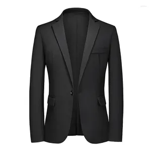 Męskie garnitury męskie kurtki dla mężczyzn Blazer Man Jacket Mężczyzna wiosenna jesień 2023 Single Button Black Business Commercial