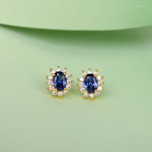 Kolczyki Dangle Real 18k złoto naturalny Sapphire Dorp kolczyk dla kobiet drobnosty