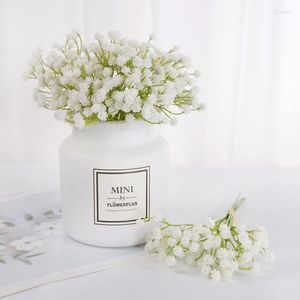 Dekorative Blumen 1/2 Stück 20 cm Weiß Gypsophila Künstliche Blume Kunststoff Babys Atem Für Hochzeit Party DIY Blumenstrauß Dekoration Gefälscht